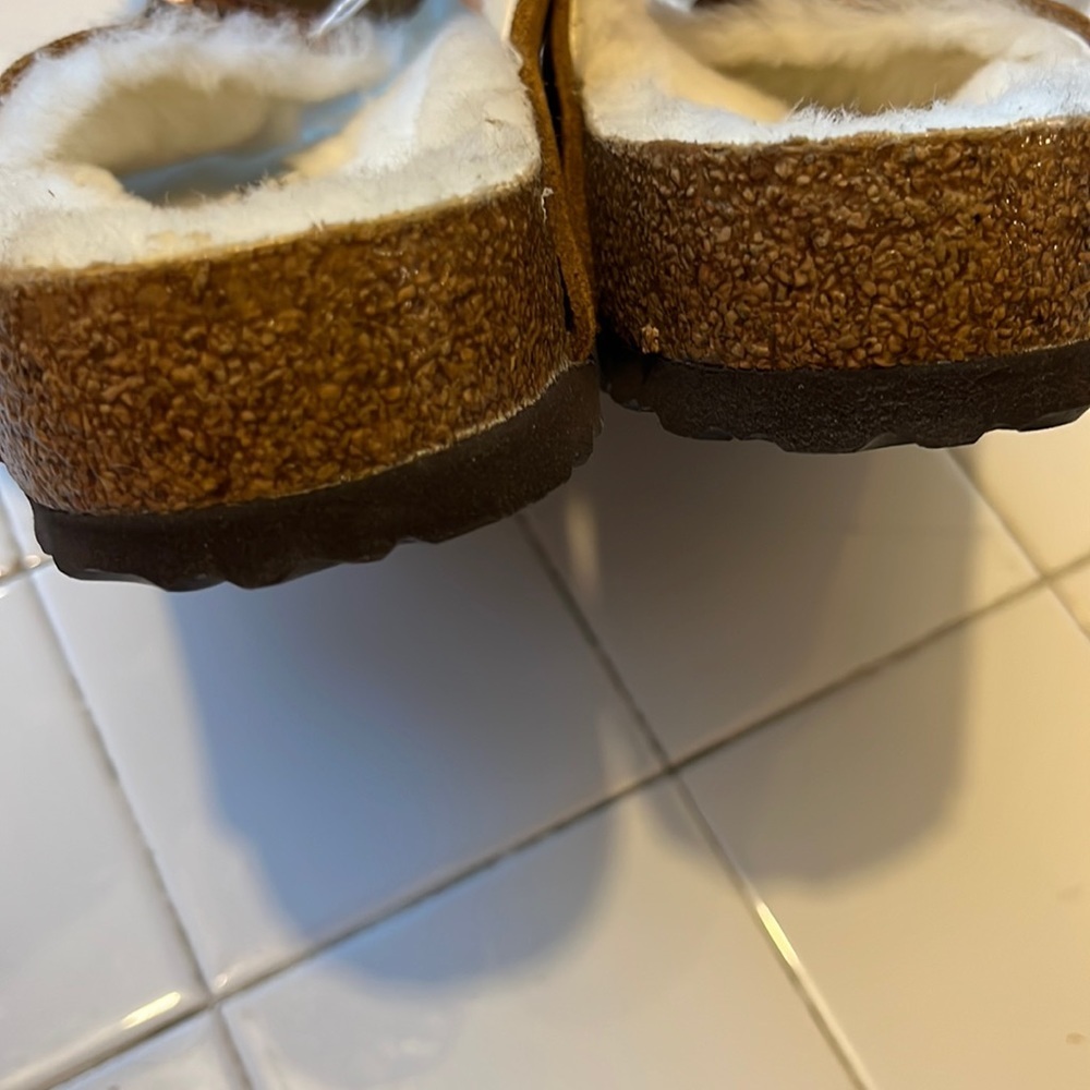 NWT Birkenstock Arizona Shearling Suede Leather Size 10 Mink Suede. - Picture 14 of 16